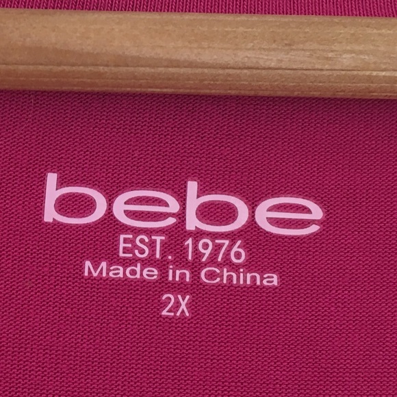 💕SOLD💕🆕 Bebe Rhinestone Spell Out Tee Shirt - Picture 3 of 5